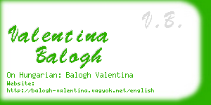 valentina balogh business card